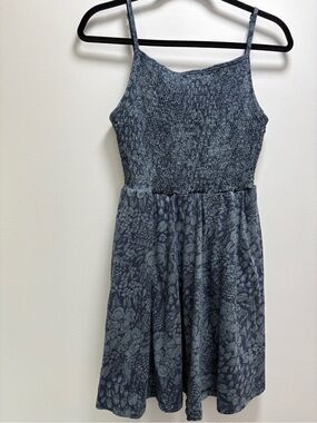 Toad&Co Navy Blue Floral Samba Smocked Sundress | M | Eco Granola Girl Boho